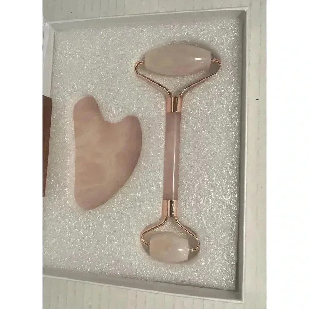 Huefull Gua Sha‎ Facial Tool & Jade Roller Set for Skin Care Reduce Puffiness